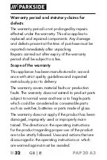 Предварительный просмотр 37 страницы Parkside 326390 1904 Operating Instructions Manual