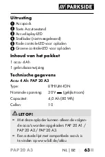 Предварительный просмотр 68 страницы Parkside 326390 1904 Operating Instructions Manual