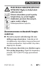 Предварительный просмотр 92 страницы Parkside 326390 1904 Operating Instructions Manual