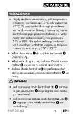 Предварительный просмотр 94 страницы Parkside 326390 1904 Operating Instructions Manual