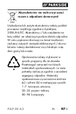 Предварительный просмотр 102 страницы Parkside 326390 1904 Operating Instructions Manual