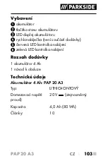 Предварительный просмотр 108 страницы Parkside 326390 1904 Operating Instructions Manual