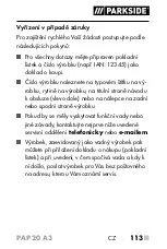 Предварительный просмотр 118 страницы Parkside 326390 1904 Operating Instructions Manual