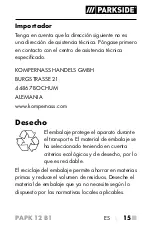 Preview for 20 page of Parkside 331417 1907 Operating Instructions Manual