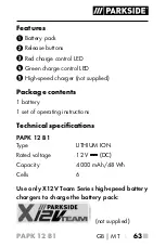 Preview for 68 page of Parkside 331417 1907 Operating Instructions Manual