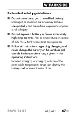 Preview for 72 page of Parkside 331417 1907 Operating Instructions Manual