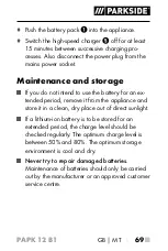 Preview for 74 page of Parkside 331417 1907 Operating Instructions Manual