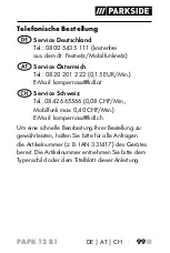 Preview for 104 page of Parkside 331417 1907 Operating Instructions Manual