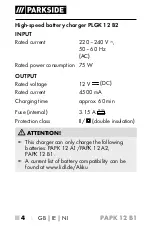 Preview for 9 page of Parkside 331417-1907 Operating Instructions Manual