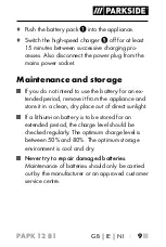 Preview for 14 page of Parkside 331417-1907 Operating Instructions Manual