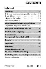 Preview for 26 page of Parkside 331417-1907 Operating Instructions Manual