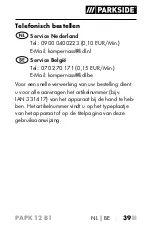 Preview for 44 page of Parkside 331417-1907 Operating Instructions Manual