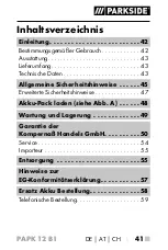 Preview for 46 page of Parkside 331417-1907 Operating Instructions Manual