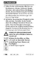 Предварительный просмотр 91 страницы Parkside 331795 1907 Operating Instructions Manual