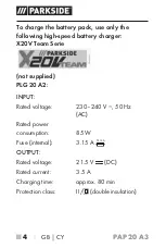 Preview for 9 page of Parkside 331800 1907 Operating Instructions Manual