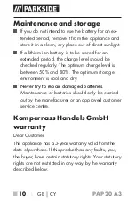 Preview for 15 page of Parkside 331800 1907 Operating Instructions Manual