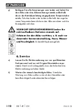 Preview for 16 page of Parkside 332948 1907 Translation Of The Original Instructions