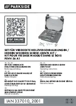 Preview for 1 page of Parkside 337010 2001 Operating Instructions Manual