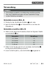 Preview for 8 page of Parkside 337010 2001 Operating Instructions Manual