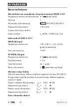 Предварительный просмотр 109 страницы Parkside 337019 2001 Translation Of The Original Instructions