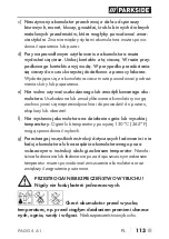 Предварительный просмотр 116 страницы Parkside 337019 2001 Translation Of The Original Instructions