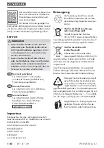 Предварительный просмотр 66 страницы Parkside 339111_1910 Operating Instructions Manual