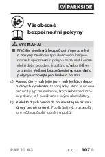 Предварительный просмотр 112 страницы Parkside 339125 1910 Operating Instructions Manual