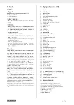 Preview for 62 page of Parkside 339390 1910 Operating And Safety Instructions Manual