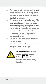 Preview for 16 page of Parkside 339964 1910 Operation And Safety Notes