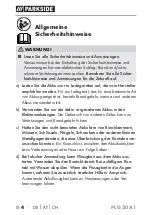 Preview for 8 page of Parkside 346156-2004 Translation Of The Original Instructions