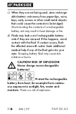 Preview for 10 page of Parkside 346159 2004 Operating Instructions Manual