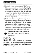 Предварительный просмотр 94 страницы Parkside 346159 2004 Operating Instructions Manual