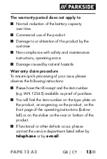 Preview for 18 page of Parkside 351899 2007 Operating Instructions Manual