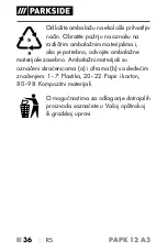 Preview for 41 page of Parkside 351899 2007 Operating Instructions Manual