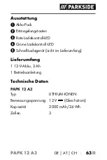 Preview for 68 page of Parkside 351899 2007 Operating Instructions Manual