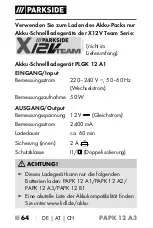 Preview for 69 page of Parkside 351899 2007 Operating Instructions Manual