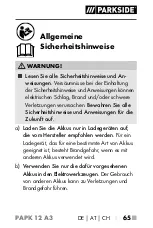 Preview for 70 page of Parkside 351899 2007 Operating Instructions Manual