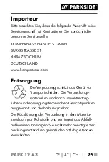 Preview for 80 page of Parkside 351899 2007 Operating Instructions Manual