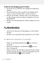 Preview for 14 page of Parkside 353255 2007 Operation And Safety Notes