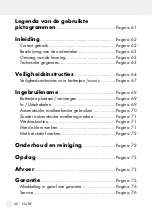 Preview for 60 page of Parkside 353255 2007 Operation And Safety Notes