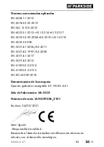 Preview for 28 page of Parkside 359506 2101 Translation Of The Original Instructions