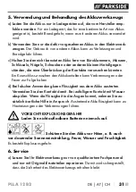 Preview for 36 page of Parkside 359702 2101 Original Instructions Manual