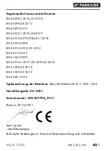 Preview for 48 page of Parkside 359702 2101 Original Instructions Manual