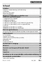 Preview for 78 page of Parkside 359702 2101 Original Instructions Manual