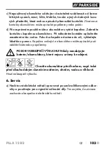 Preview for 108 page of Parkside 359702 2101 Original Instructions Manual