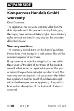 Preview for 15 page of Parkside 359706 2101 Operating Instructions Manual