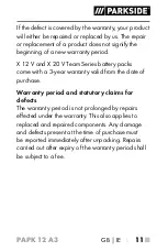 Preview for 16 page of Parkside 359706 2101 Operating Instructions Manual