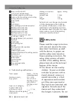 Preview for 8 page of Parkside 361776 2007 Assembly, Operating And Safety Instructions, Translation Of The Original Instructions