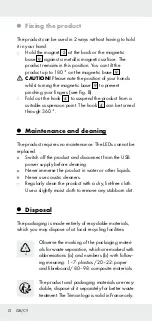 Предварительный просмотр 12 страницы Parkside 373289 2104 Operation And Safety Notes