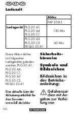 Preview for 132 page of Parkside 373434 2104 Translation Of The Original Instructions